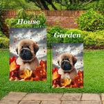 Bouvier Fawn - Best of Breed  Fall Leaves Outdoor House and Garden Flag