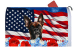 Boxer Brindle  Cropped - Best of Breed Patriotic Mailbox Cover Hi-Grade Vinyl 6" x 19"