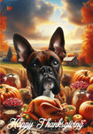 Boxer Brindle  Cropped - Best of Breed  Thanksgiving Outdoor House and Garden Flag