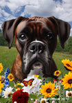 Boxer Brindle  Uncropped - Best of Breed  Summer Fields Outdoor House and Garden Flag