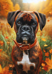 Boxer Brindle - Best of Breed DCR Falling Leaves Outdoor Flag