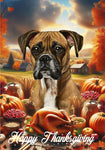 Boxer Fawn Uncropped - Best of Breed  Thanksgiving Outdoor House and Garden Flag