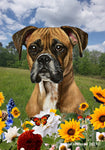 Boxer Fawn Uncropped - Best of Breed  Summer Fields Outdoor House and Garden Flag