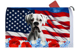 Boxer White Uncropped - Best of Breed Patriotic Mailbox Cover Hi-Grade Vinyl 6" x 19"