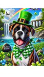 Boxer Brindle - Best of Breed DCR Saint Patricks Day Day Outdoor House and Garden Flag