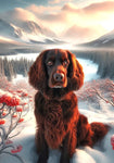 Boykin Spaniel - Best of Breed DCR Winter Berries Outdoor House and Garden Flag