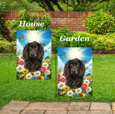 Boykin Spaniel - Best of Breed  Summer Butterflies Outdoor House and Garden Flag