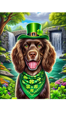 Boykin Spaniel - Best of Breed DCR Saint Patricks Day Day Outdoor House and Garden Flag