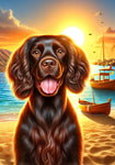 Boykin Spaniel - Best of Breed DCR Summer Sunset Outdoor House and Garden Flag