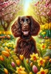 Boykin Spaniel - Best of Breed DCR Spring II    Outdoor House and Garden Flag