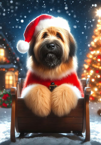 Briard Fawn - Best of Breed DCR Christmas Outdoor House and Garden Flag