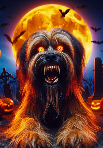 Briard Fawn - Best of Breed DCR Halloween Outdoor House and Garden Flag