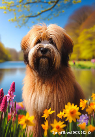 Briard Fawn -   Best of Breed DCR Spring House and Garden Flag