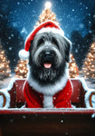 Briard Grey - Best of Breed DCR Christmas Outdoor House and Garden Flag