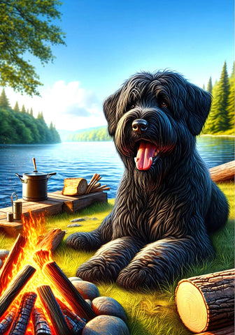Briard Black - Best of Breed DCR Summer Camping   Outdoor House and Garden Flag