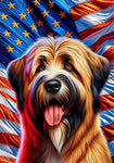 Briard Fawn - Best of Breed DCR Patriotic III   Outdoor House and Garden Flag