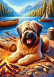 Briard Fawn - Best of Breed DCR Summer Camping   Outdoor House and Garden Flag