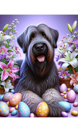 Briard Grey - Best of Breed DCR Easter Holiday    Outdoor House and Garden Flag