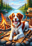 Brittany Spaniel - Best of Breed DCR Summer Camping   Outdoor House and Garden Flag
