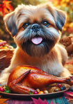 Brussells Griffon Tan - Best of Breed DCR Thanksgiving Outdoor House and Garden Flag