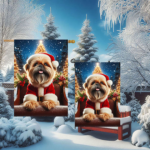 Brussells Griffon Tan - Best of Breed DCR Christmas Outdoor House and Garden Flag