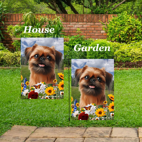 Brussels Griffon - Best of Breed  Summer Fields Outdoor House and Garden Flag