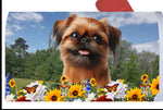 Brussels Griffon - Best of Breed Summer Flowers Mailbox Cover Hi-Grade Vinyl 6" x 19"