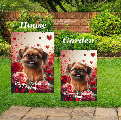 Brussels Griffon - Best of Breed  Valentine's Day Outdoor House and Garden Flag