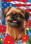 Brussels Griffon - Best of Breed  Patriotic I All-American Outdoor House and Garden Flag