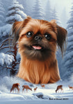 Brussels Griffon - Best of Breed  Winter Wonderland Outdoor House and Garden Flag