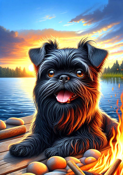 Brussells Griffon Black- Best of Breed DCR Summer Camping   Outdoor House and Garden Flag