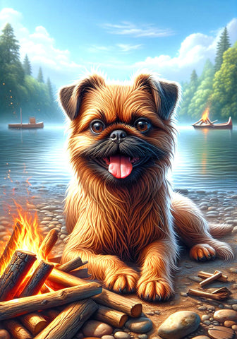 Brussells Griffon Tan - Best of Breed DCR Summer Camping   Outdoor House and Garden Flag
