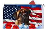 Bull Mastiff - Best of Breed Patriotic Mailbox Cover Hi-Grade Vinyl 6" x 19"..