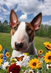 Bull Terrier Brown/White - Best of Breed  Summer Fields Outdoor House and Garden Flag