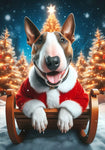 Bull Terrier Brown White - Best of Breed DCR Christmas Outdoor House and Garden Flag