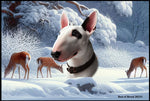 Bull Terrier Mini - Best of Breed Winter Wonderland Floor Mat Tufted Loop 18" x 27"