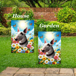 Bull Terrier Mini - Best of Breed  Summer Butterflies Outdoor House and Garden Flag