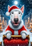 Bull Terrier White - Best of Breed DCR Christmas Outdoor House and Garden Flag