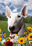 Bull Terrier White - Best of Breed  Summer Fields Outdoor House and Garden Flag