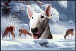 Bull Terrier White - Best of Breed Winter Wonderland Floor Mat Tufted Loop 18" x 27"