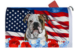 Bulldog - Best of Breed Patriotic Mailbox Cover Hi-Grade Vinyl 6" x 19"..