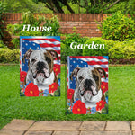 Bulldog - Best of Breed  Patriotic I All-American Outdoor House and Garden Flag ..