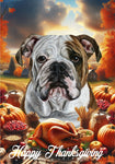 Bulldog - Best of Breed  Thanksgiving Outdoor House and Garden Flag ..