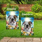 Bulldog - Best of Breed  Summer Butterflies Outdoor House and Garden Flag ..