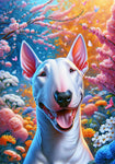 Bull Terrier White - Best of Breed DCR Spring II    Outdoor House and Garden Flag