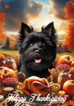 Cairn Terrier Black - Best of Breed  Thanksgiving Outdoor House and Garden Flag