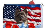 Cairn Terrier Brindle - Best of Breed Patriotic Mailbox Cover Hi-Grade Vinyl 6" x 19"