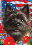 Cairn Terrier Brindle - Best of Breed  Patriotic I All-American Outdoor House and Garden Flag