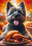 Cairn Terrier Grey - Best of Breed DCR Thanksgiving Outdoor House and Garden Flag