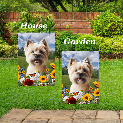 Cairn Terrier  Wheat - Best of Breed  Summer Fields Outdoor House and Garden Flag